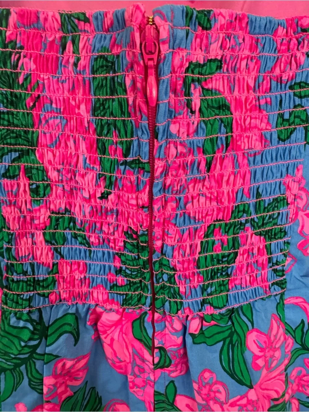 🌺Lilly Pulitzer Bitsy Stretch Cotton Top Cerise Pink Safari Sunset NWT